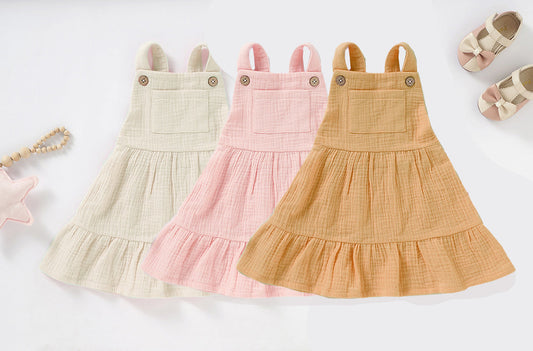 Organic Cotton Muslin Baby Dress-0