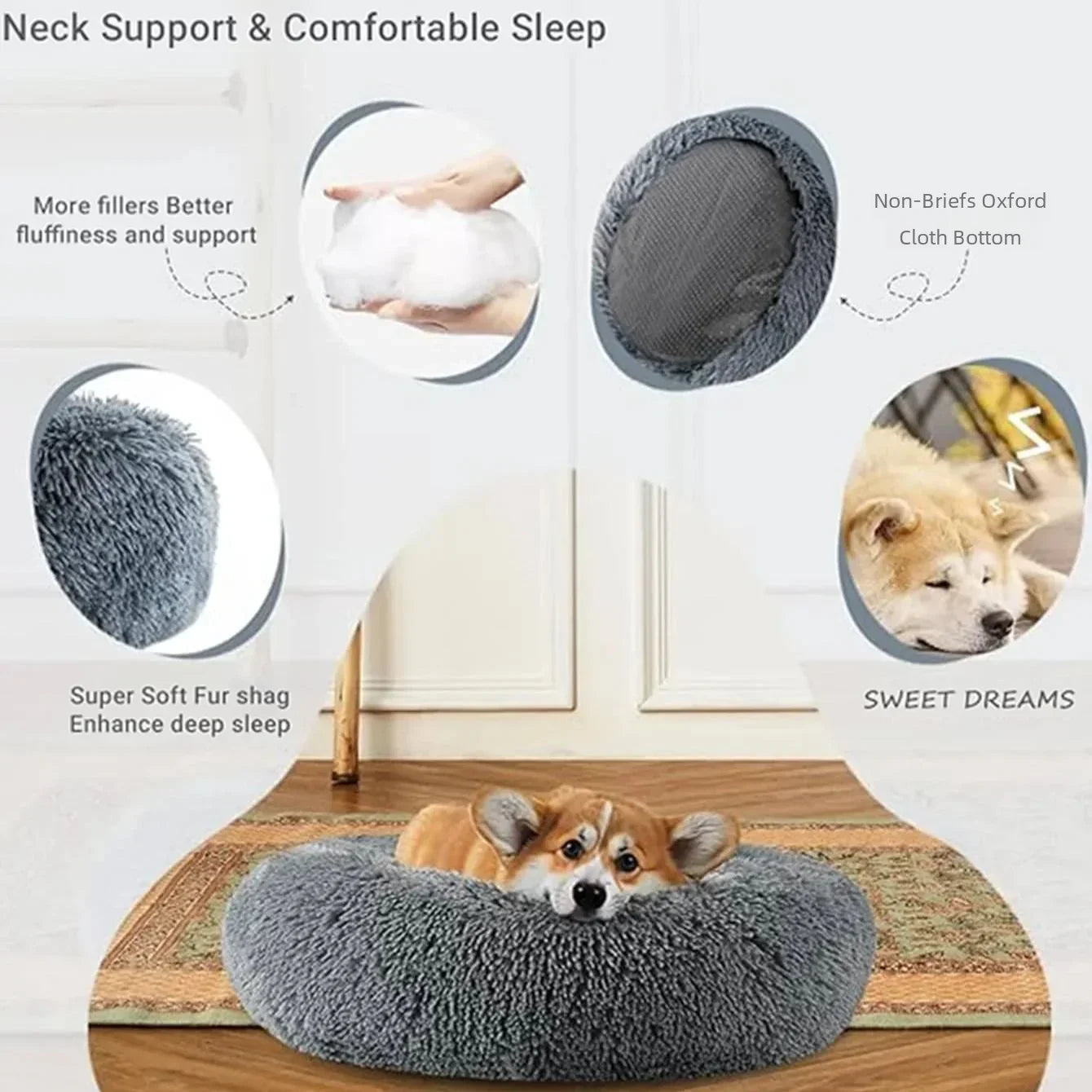 Plush Calming Pet Bed